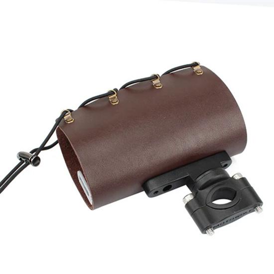 Motorrad-Getränkehalter aus Leder, 22–28 mm, Lenker, Getränkehalter, Kaffee-/Wasserflaschenhalterung, Ständer, Auto-Styling, Fahrräder, universell