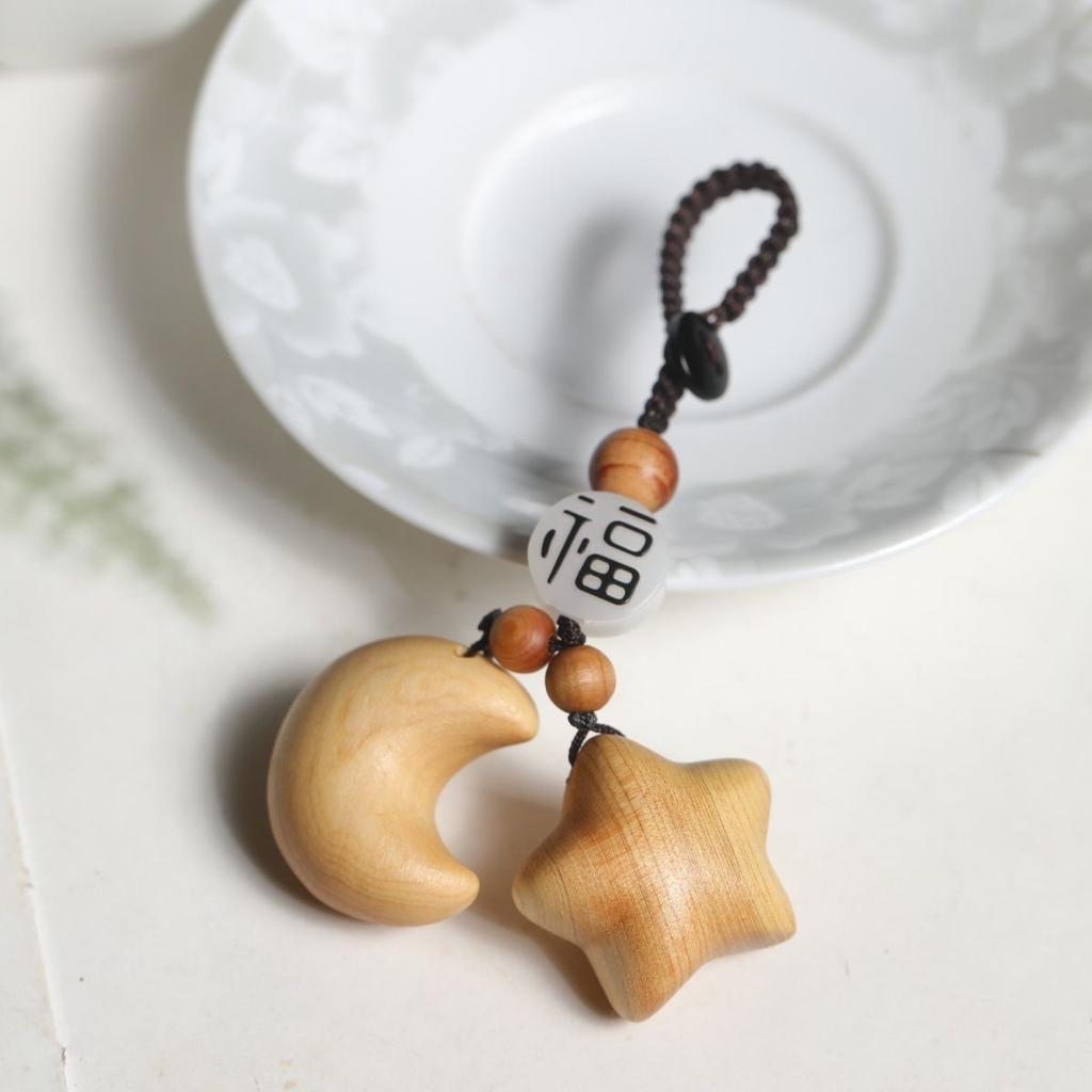 Yabaimu Star Moon Couple Style DIY Playful Keychain for Men and Women To Wear