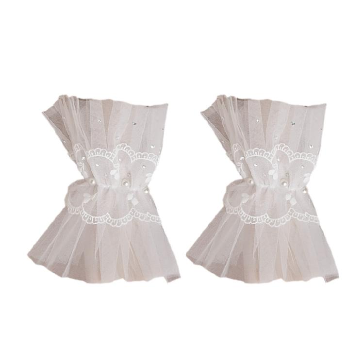 Wrist Pleated Organ Oversleeve Tulle Fingerless Lace Sleeve Emptiness Fakes Cuffs Clothing Accessories
