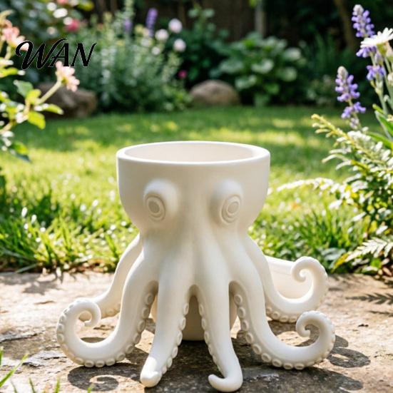Octopus Vase 3D Printed Planter Nautical Tentacle Flower Pot for Watertight Desk Home Decor Ocean Animal Small Plants Creative