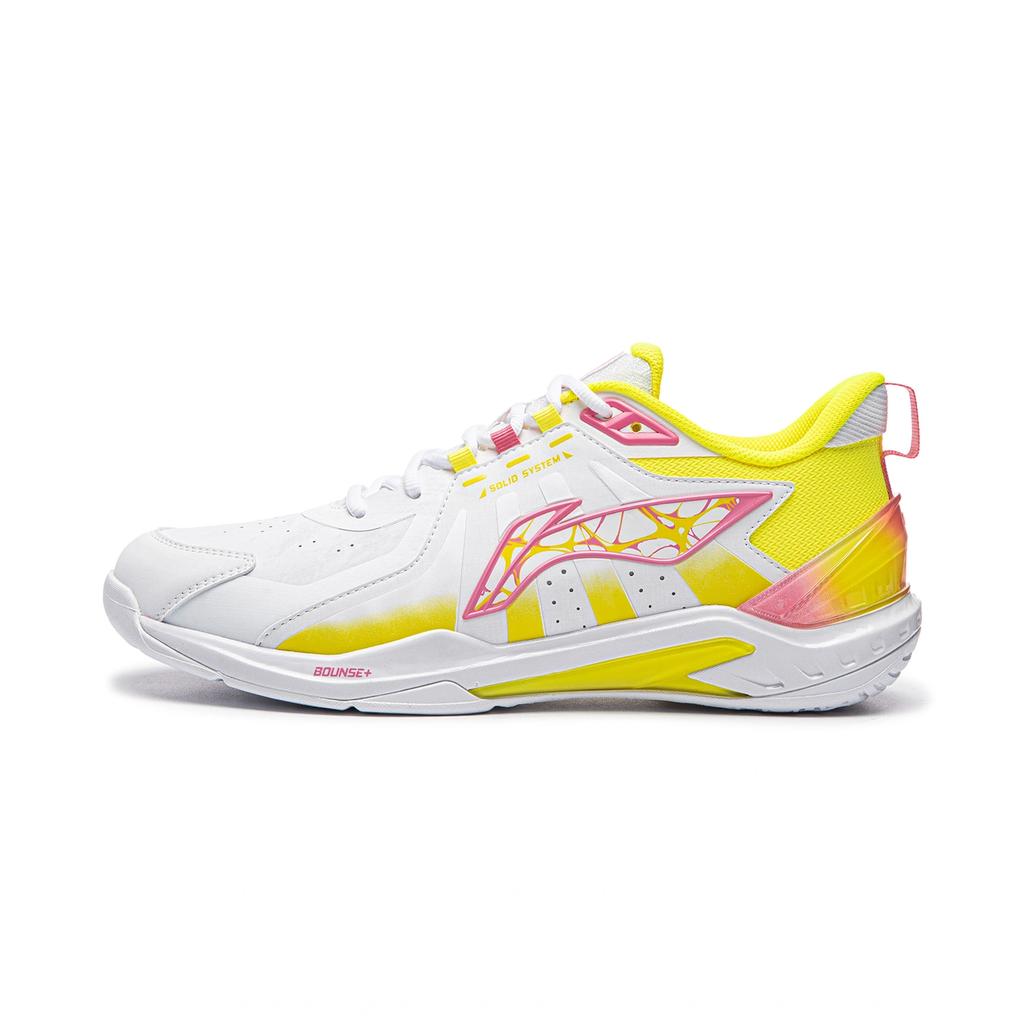 Men's Sneakers Li-Ning Badminton Shoes Unisex Low-top Standard White/Fluorescent Yellow