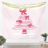 Merry Christmas Tapestry Santa Claus Wall Art for Living Room Bedroom Snowflake Wall Hanging Blanket Holiday Gift Home Decor