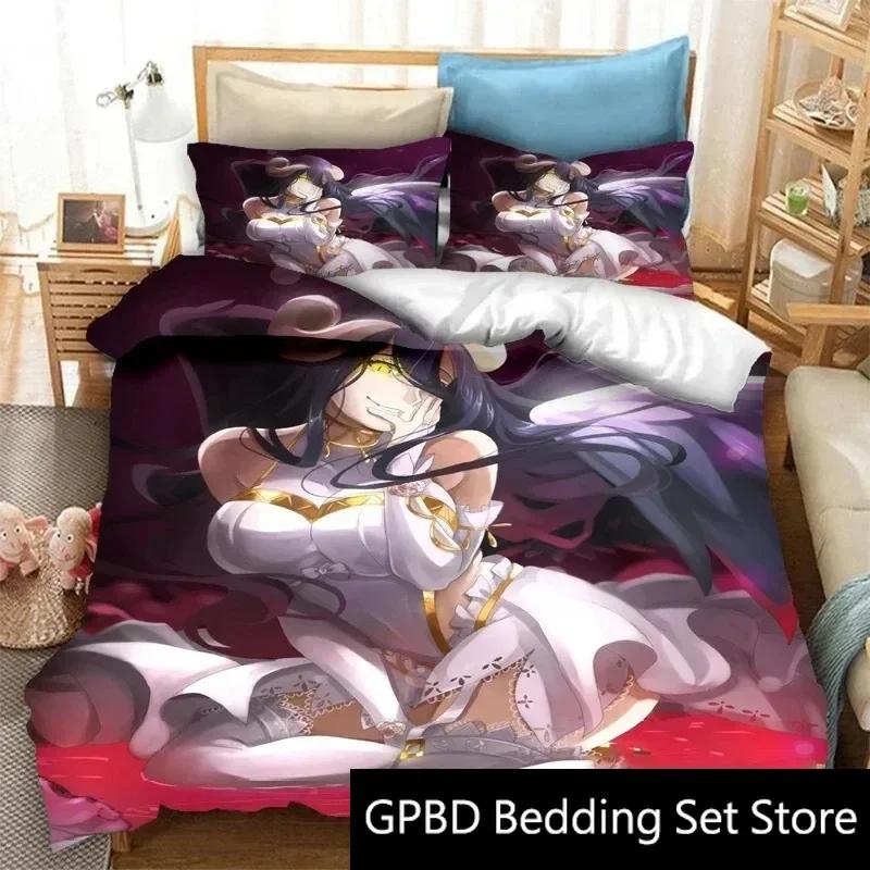 3D Print Anime Overlord Bedding Set Double Twin King Duvet Cover Comforter Pillowcase Boys Girls Adults Bedroom