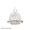 Fashion Cartoon Printed Mini Backpack Adjustable Shoulder Strap Corduroy Small Schoolbag Zipper Women's Backpack Women