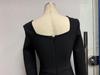 2025 Diamond-Studded Bandage Evening Dress – Sexy Long-Sleeved European & American Style