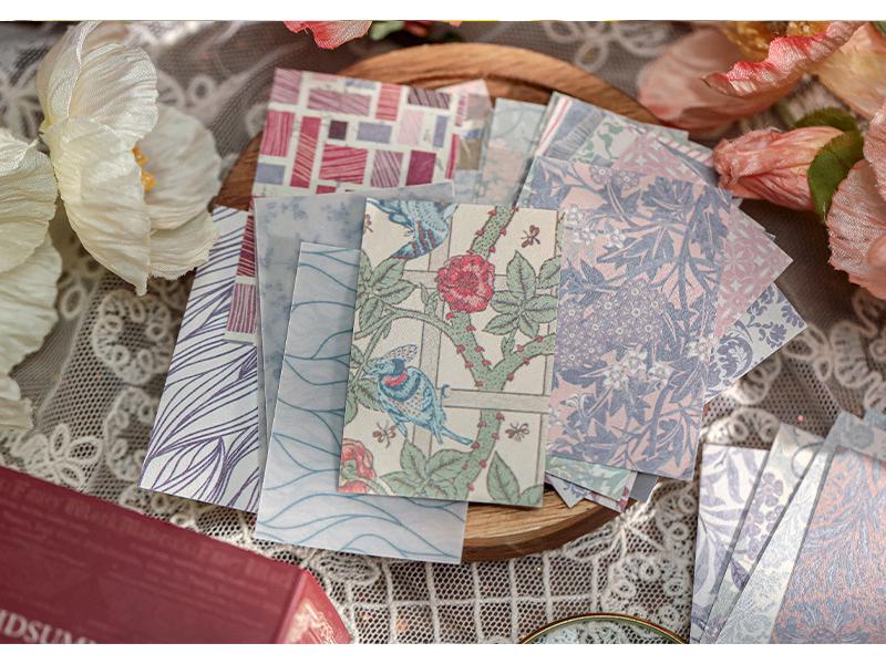 Mr. Paper Retro Collection: Floral & Butterfly Decorative Handbook Material