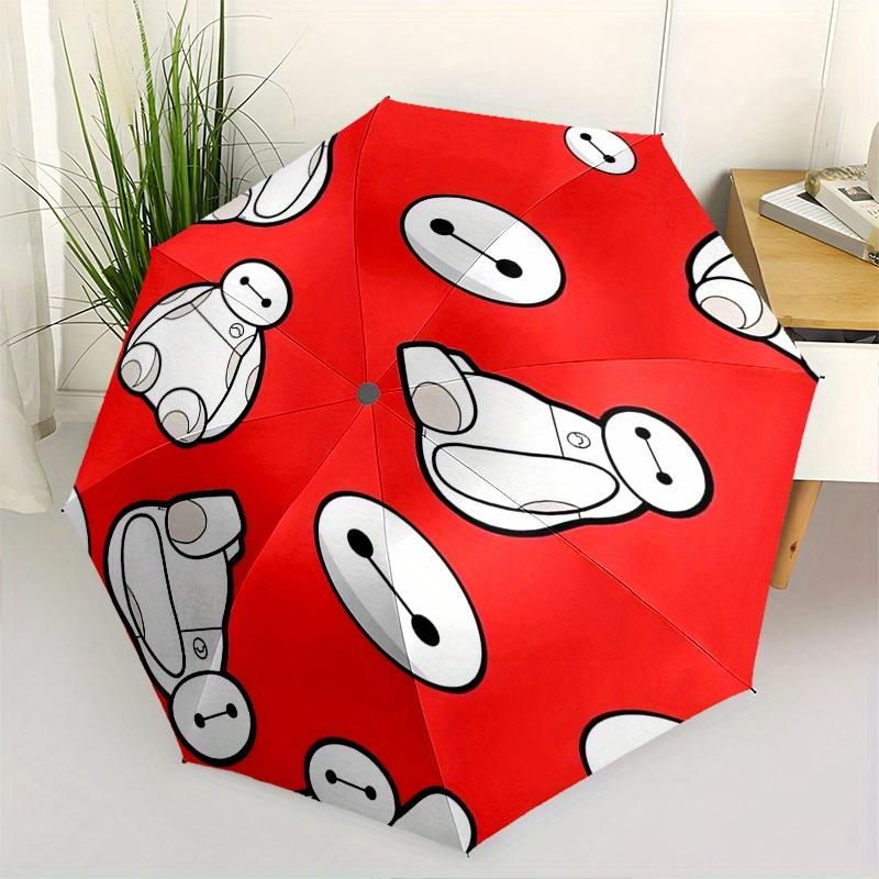 

Baymax Themed Automatic opening and closing folding umbrella, 8 rib windproof, compact travel design, suitable for all occasion | Fashion fo