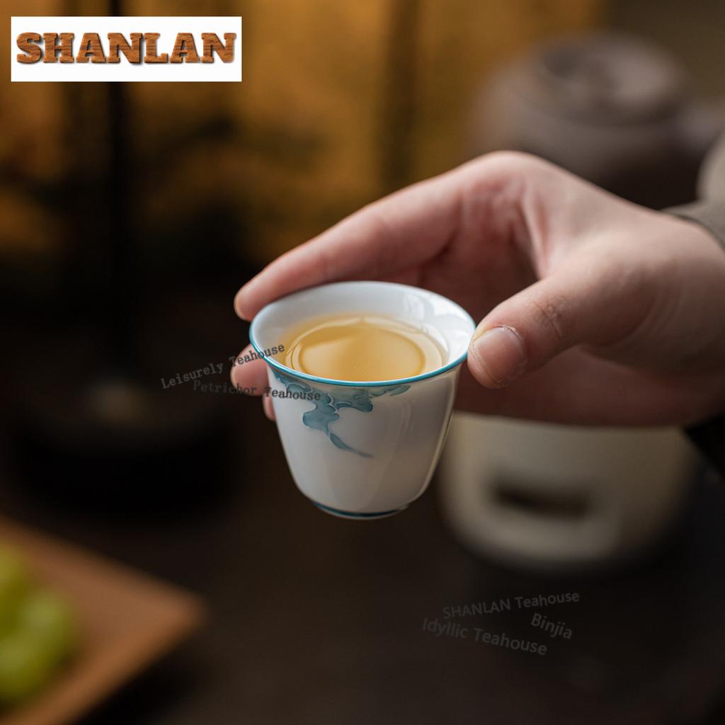 2pc/lot Stack Painting Cloud Teacup Japanese Tea Bowl Tea Pair Tea-tasting Smelling Cup Jianzhan Master Cups For Tea Craft 45ml
