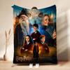 Hogwarts Four Houses Flannel Blanket Soft Warm Fleece Blanket For Living Room Air Conditioner Room Lightweight Home Decor Gift For Friends