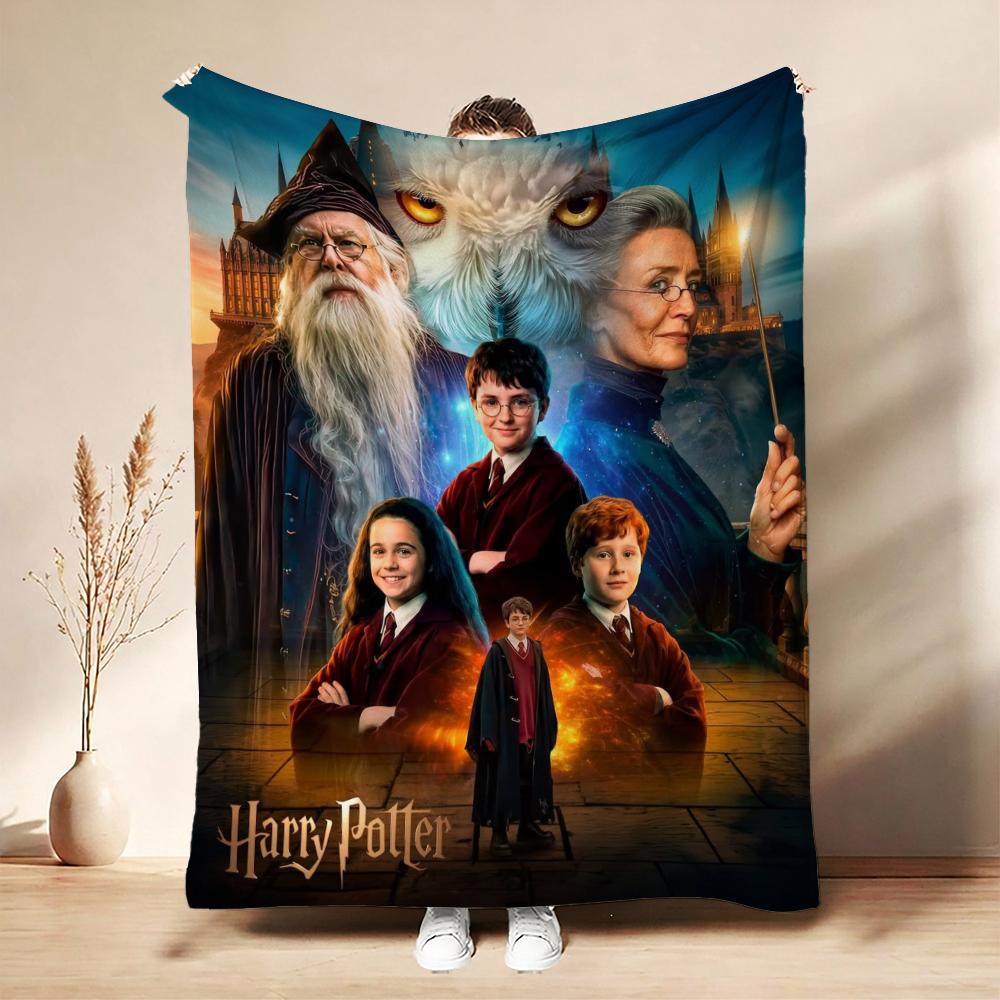 Hogwarts Four Houses Flannel Blanket Soft Warm Fleece Blanket For Living Room Air Conditioner Room Lightweight Home Decor Gift For Friends