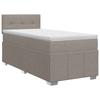 Box Spring Bed with Mattress Taupe 100 X 200 Cm Fabric