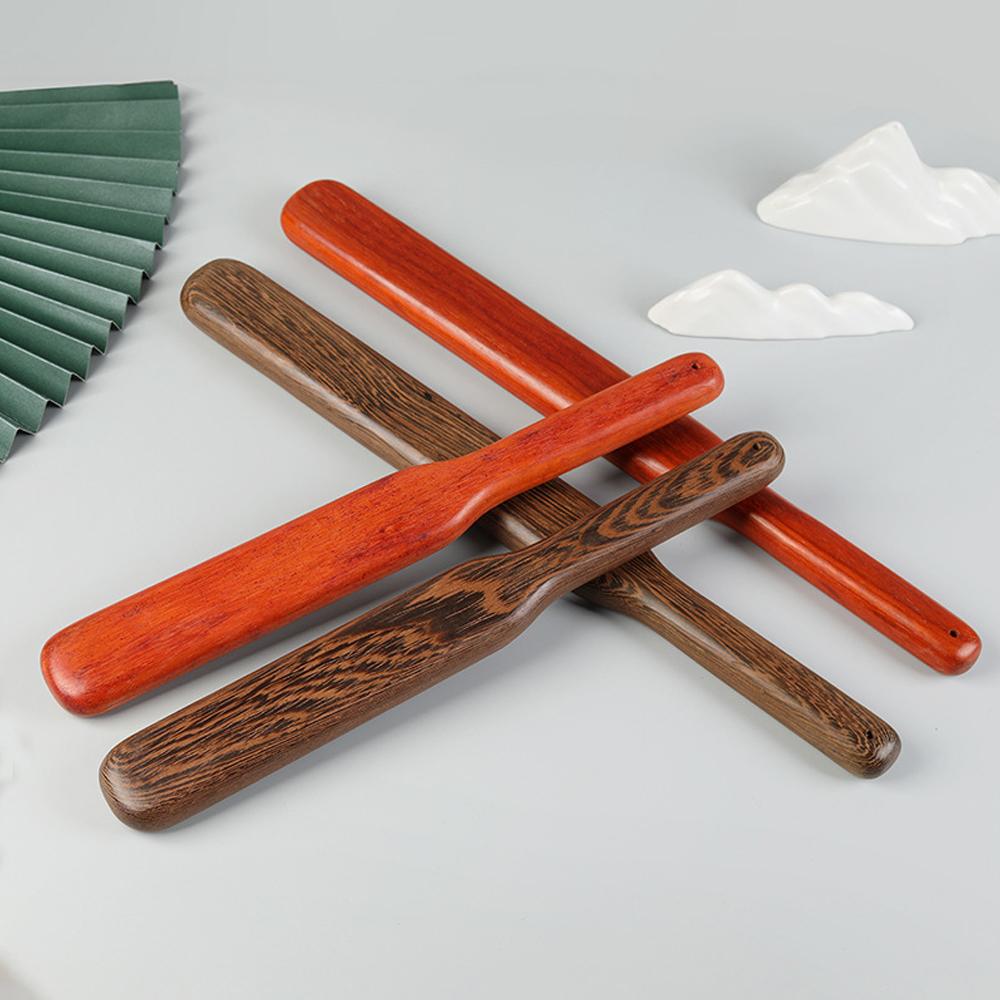 Wood Therapy Massage Stick Double Row Treatment Tool for Scraping Hind Legs Back Waist Pain Relief