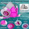 Half Face Respirator Kit, Activated Carbon Filters for Paint, Chemical, Welding, with 10 Filter Cottons