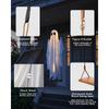 5 FT Large Hanging Swing Ghost Halloween Outdoor Decor with String Lights-Spooky Cute Ghosts Decor for Front Porch Yard Tree