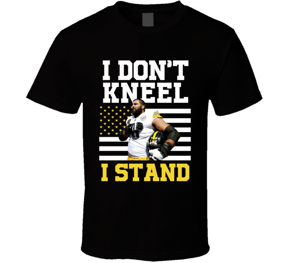 Dont Kneel I Stand Pittsburgh Football Alejandro Villanueva Usa Anthem T Shirt Mens Womens Tees Top 4XL