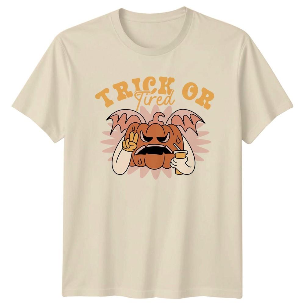 Trick Or Tired TShirt Coffee Halloween Gift For Him And Her