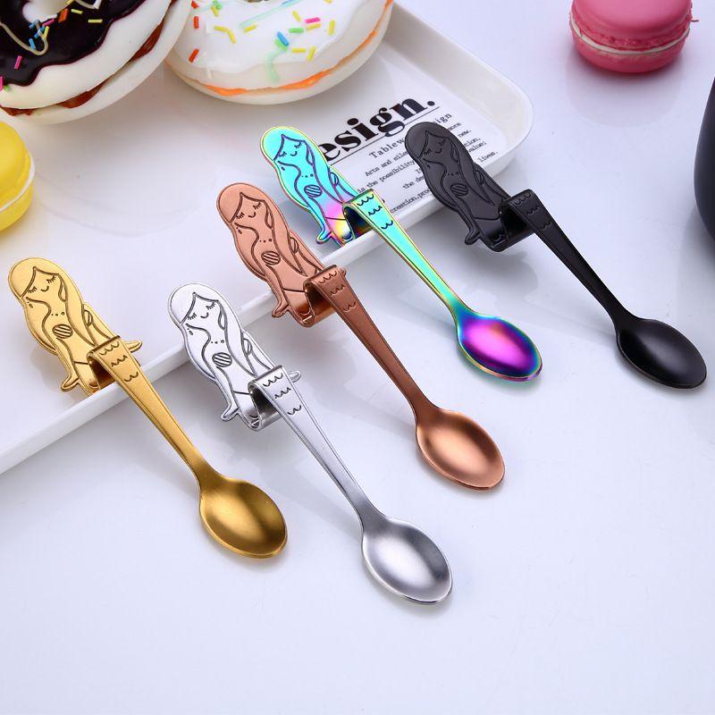 Premium Quality Mermaid Coffee Drink Spoon With Timeless Stainless Steel Design