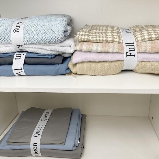 6 st/set Lakan Organizer Band Twin Full King Queen Letter Elastiskt sängkläder Lakan Förvaring Keeper Etikett Rem Hemtillbehör