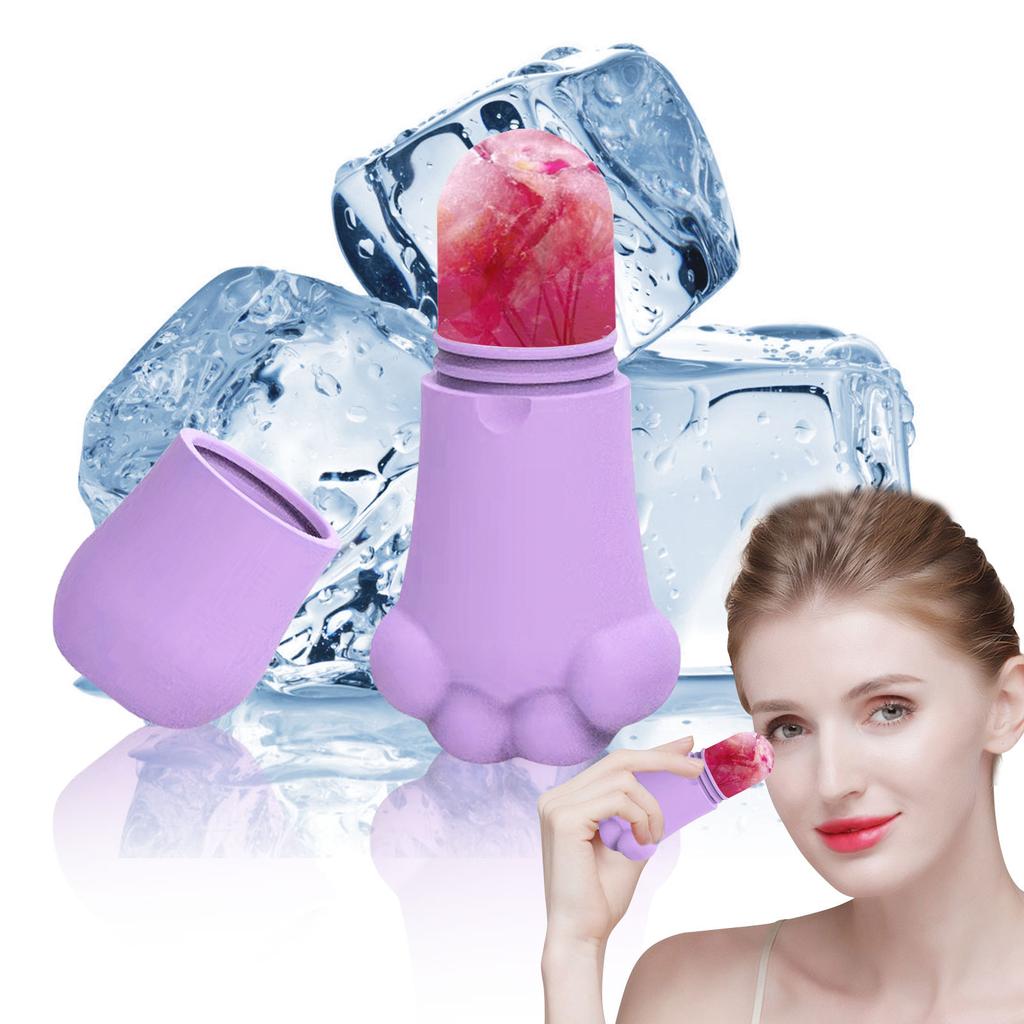 Silicone Ice Cube Tray Face Massager Roller Skin Care Beauty Tool Cooling Facial Puffiness Relief Anti-Aging Skincare Device