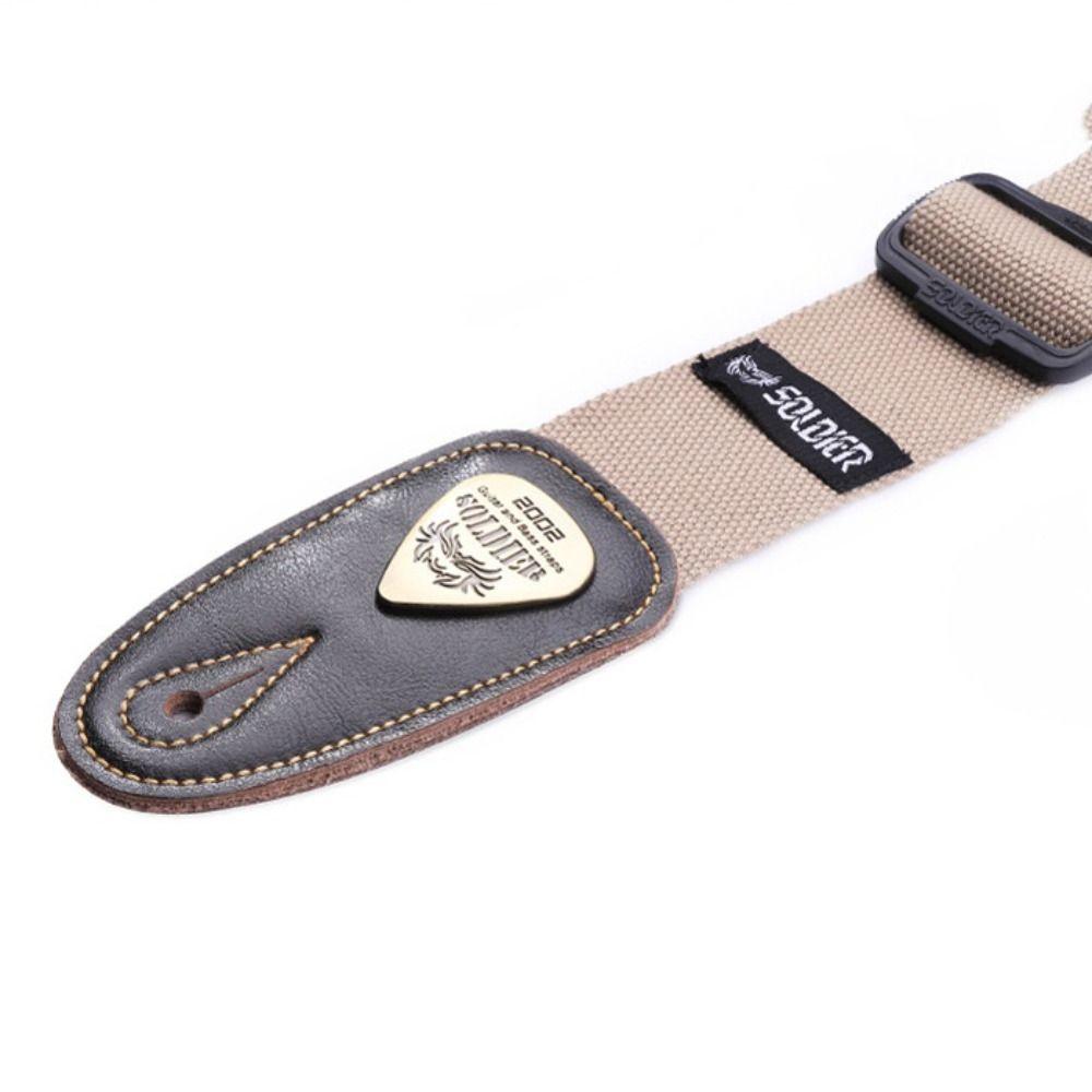 Adjustable Acoustic Guitar Belt Leather Ends Electric Bass Belt Guitar Strap Guitar Accessories