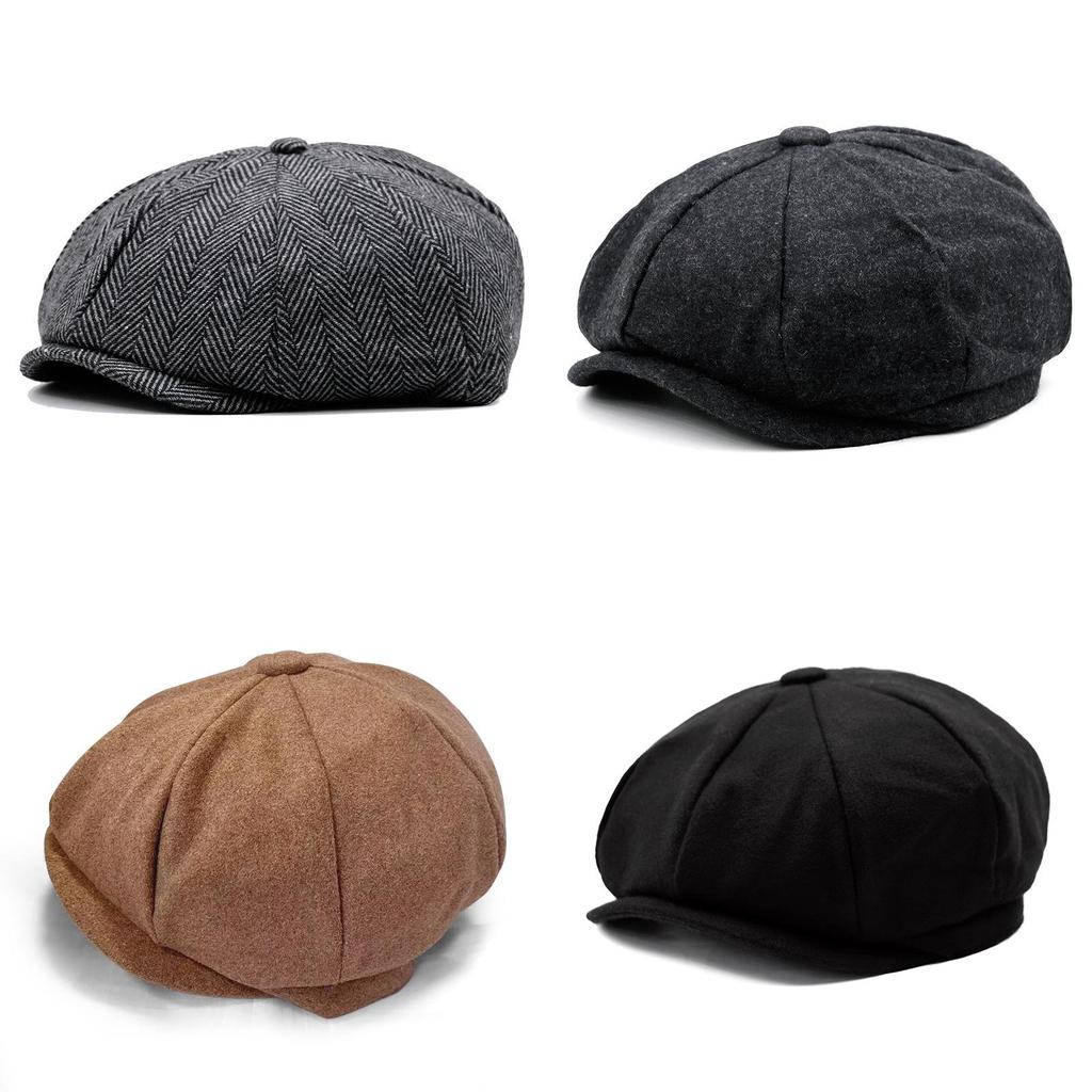 Wool Blend Octagon Hat For Men Women With Adjustable Fit For Winter Outdoor Casual Wear