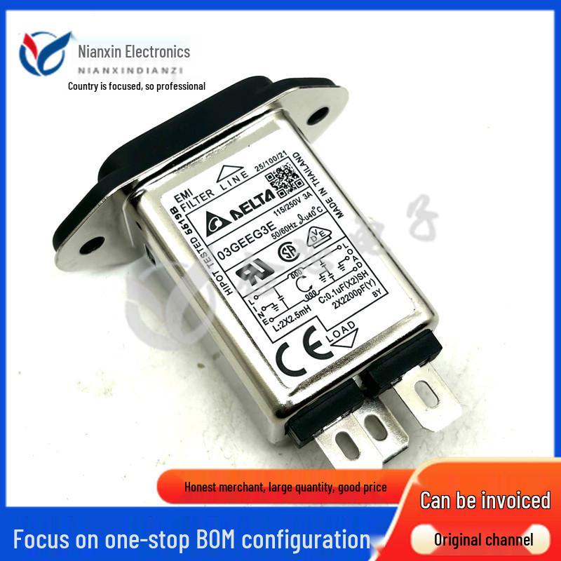 03GEEG3E Delta 250V 3A Netzfiltersteckdose