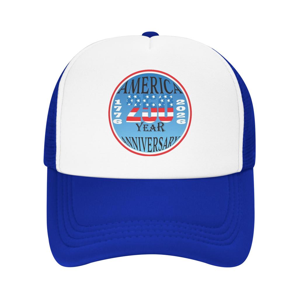 Casual America Year Anniversary Golf Cap Unisex Women Trucker Hat Formal Golf Adjustable Fit Sun Caps