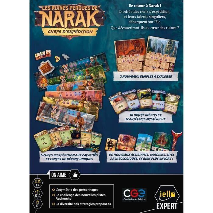 Jeu de société iello les ruines perdues de narak - chefs d'expédition - vert/marron/beige