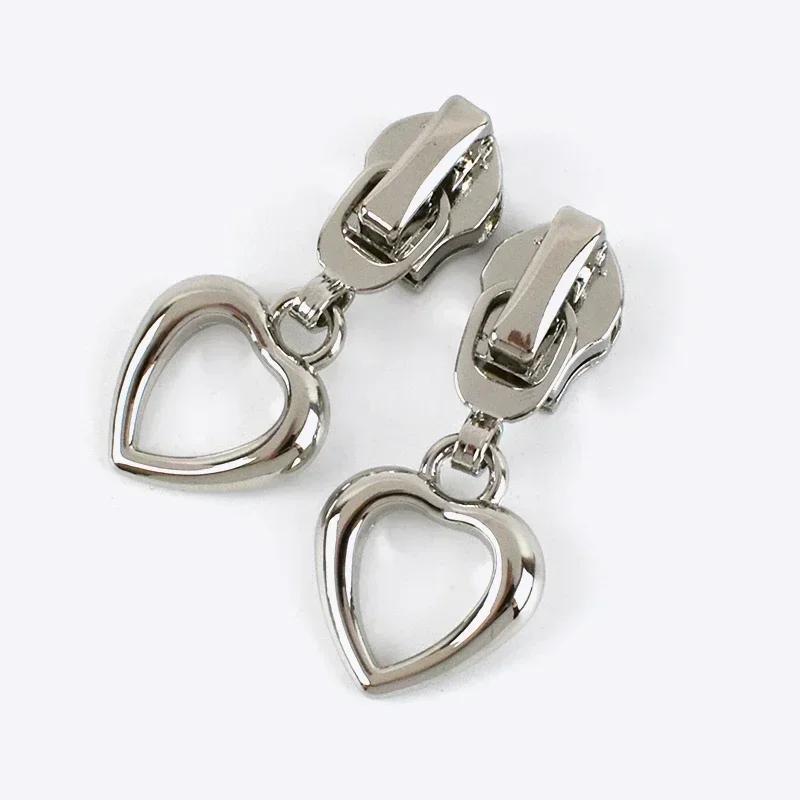 Meetee 5/10/20Pcs 5# Zipper Puller for Nylon Zippers Plastic Coil Zips Slider Heads Repair Kits DIY Garment Sewing Accessories