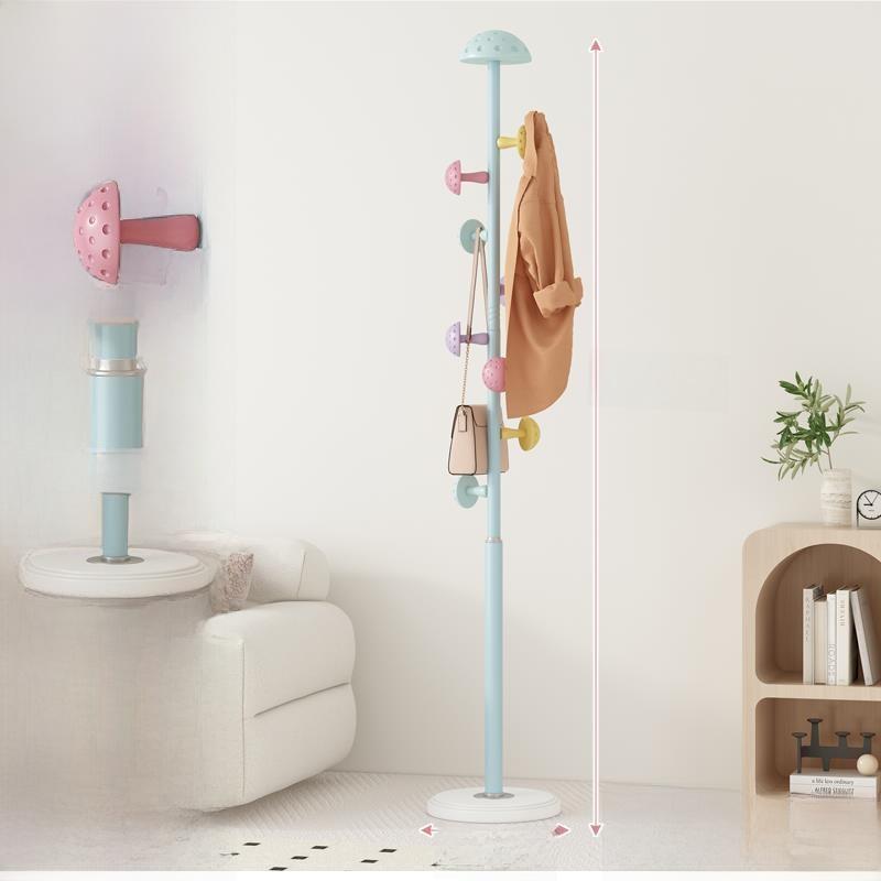 Creative Floor-Mounted Luxury Renting Living Room Mushroom Shaped Clothes Hanger Multi-Purpose Durable Wooden Hanger