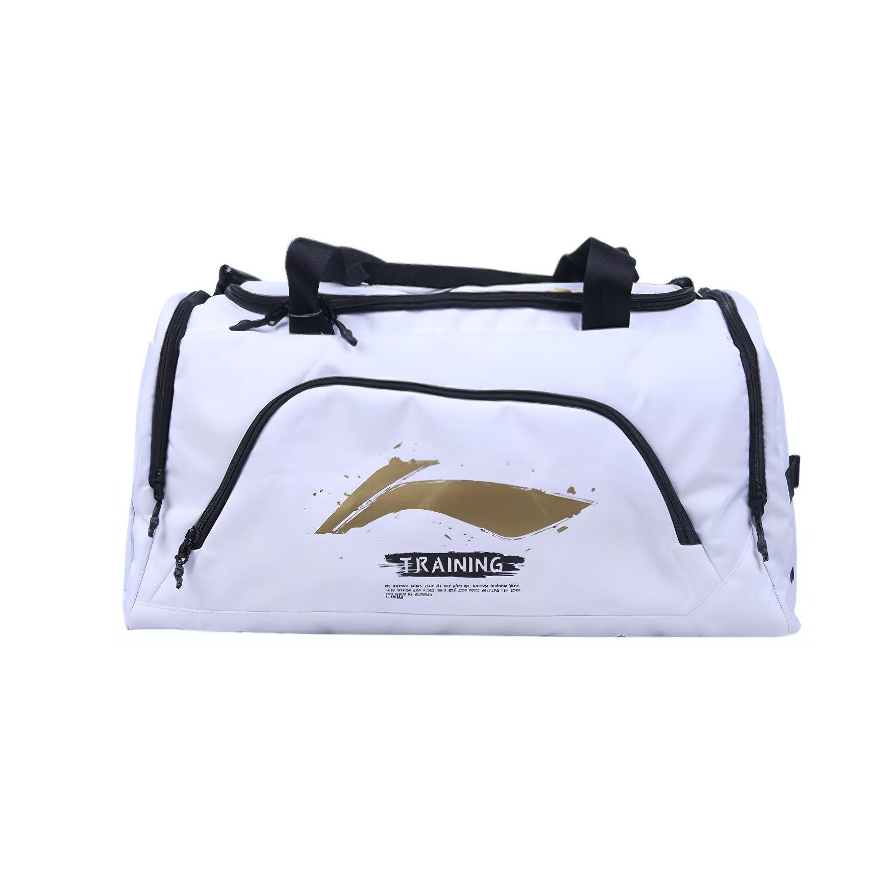 

Li Ning Basketball Series Fitness Sponsorship Portable Travel Large Capacity Polyester Tote Crossbody Backpack Gym Bag Unisex bags White ABLP262-1 White