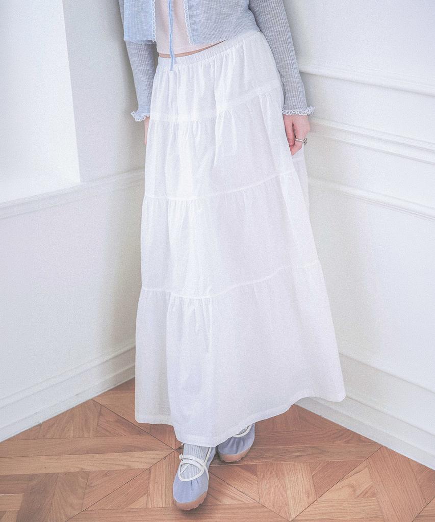 Cool Kitten Ocean Tiered Volume Maxi Skirt 2 Colors