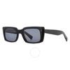 Garrett Leight Gl 3030 Sonne Halbflach Marineblau Rechteckig Unisex Sonnenbrille 2126 Bk Sfnvy 49