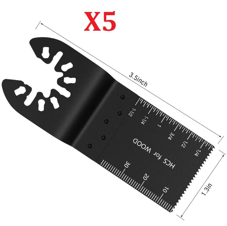 

10/5/2 шт. 34 мм универсальный набор пильных полотен осциллирующий многофункциональный инструмент прямая шкала многофункциональные инструменты резка пильных полотен по дереву для Fein Multimaster Power 34MM-5PCS чёрный