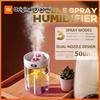 Xiaomi 1PC USB Dual Nozzle Air Humidifier, 500ml Large Capacity, LED Display, 3 Mist Modes, 7 Color Lights, Fine Mist, Quiet for Home