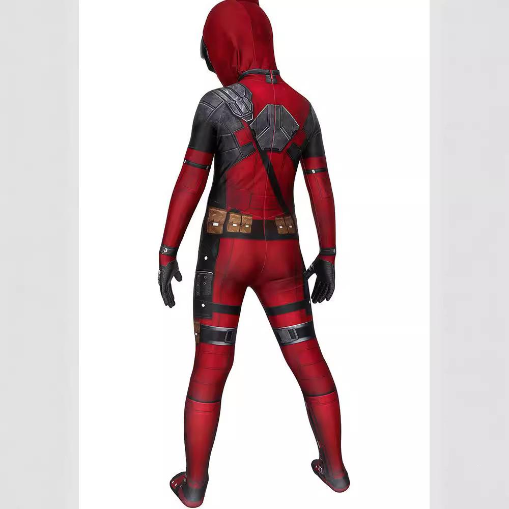 Kids' Halloween Deadpool 4 Jumpsuit Costume - Movie-Style Performance Outfit