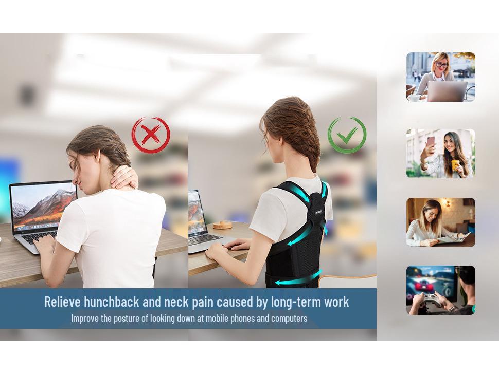 Breathable Invisible Posture Corrector Support – Anti-Hunchback Spine Strap for Adults