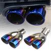 Universal 63mm Car Muffler Exhaust Tip Tail Pipe Stainless Steel Car Rear Tail Throat Car Accessories