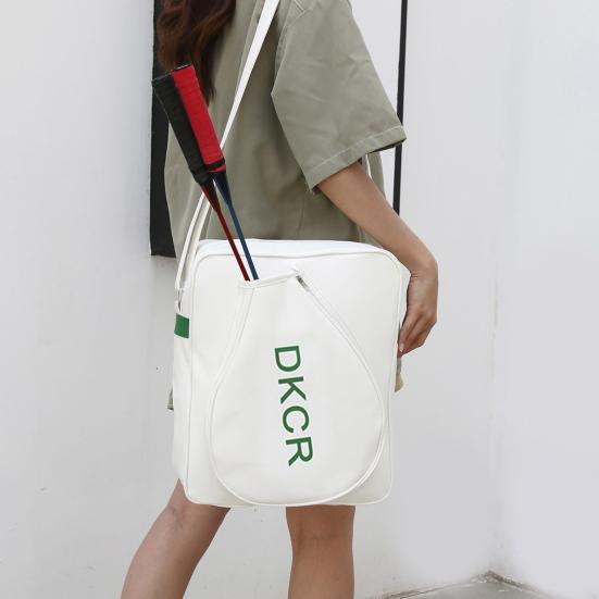 Tennistasche, Tennis-Sling-Umhängetasche, große Kapazität, Kunstleder, Schlägertasche für Badminton- und Pickleball-Schläger