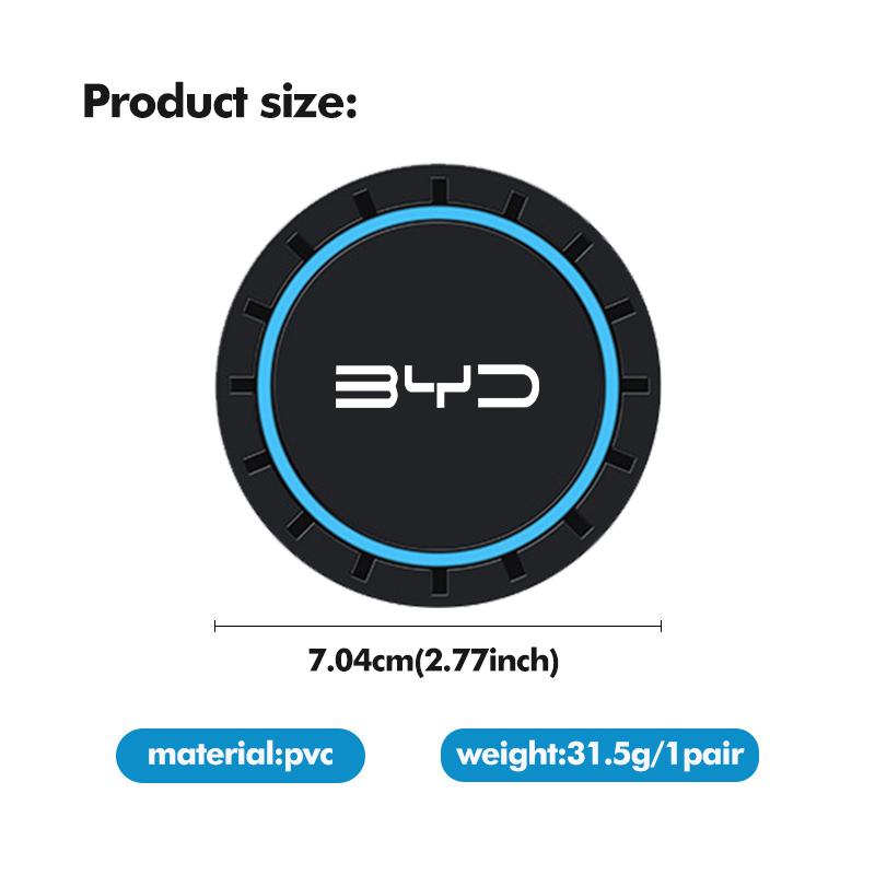 Auto-Getränkehalter-Untersetzer Rutschfestes Pad Matte Innenraum-Dekor Zubehör für BYD Qin Pro Tang F3 E6 Atto 3 Yuan Plus Song Max G3 I3