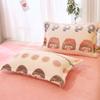 Flower Flannel Pillowcase Winter Warm Flannel Comfortable Pillow Cover Cartoon Printed Coral Fleece Velvet Pillowcase
