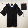 Academic Dress for Ceremonies Unisex Matte Graduation Cap Gown Set with Fake Shirt Collar And Doctoral Attire Neck Tie Professional Formal Bachelor's