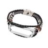 Leather Strap Compatible for Xiaomi Mi Band 6 Bracelets Ethnic Style Retro Watch Band Wristbands