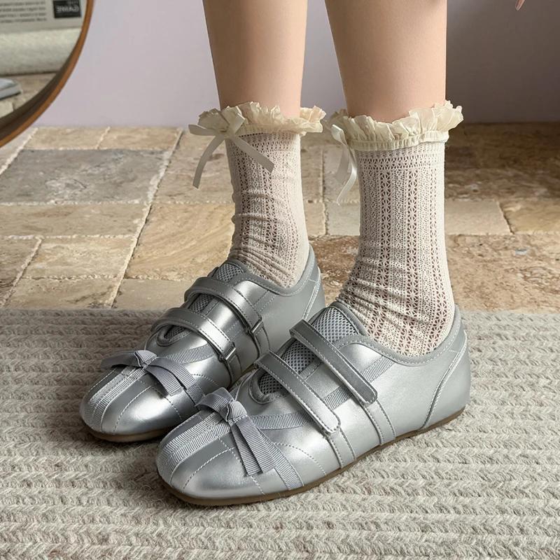 Fashion New Women Loafers Shoes Designer Suede Women's Sneakers Summer 2025 Fashion Sport Shoes Ballet Walking Brand Casual Woman Shoes