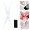 Cat Eye Nail Magnet Heart & Ingot Shaping Nail Magnet Flexible Iron Wire Cat Eye Nail Tool For 3D Designs Pcs Set Manicure Tool