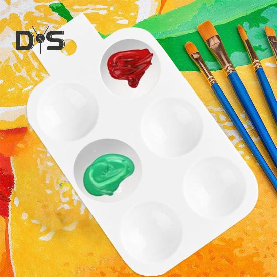 24 ks Palet na umělecké barvy Bílé plastové palety na barvy 6-jamková obdélníková akvarelová paleta pro děti studenty DIY řemeslné umělecké malířské potřeby