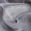 Japanese Simple Black Zircon Necklace Temperament Mini Round Bean Pendant Short Collarbone Neck Chain Student Women'S Accessories