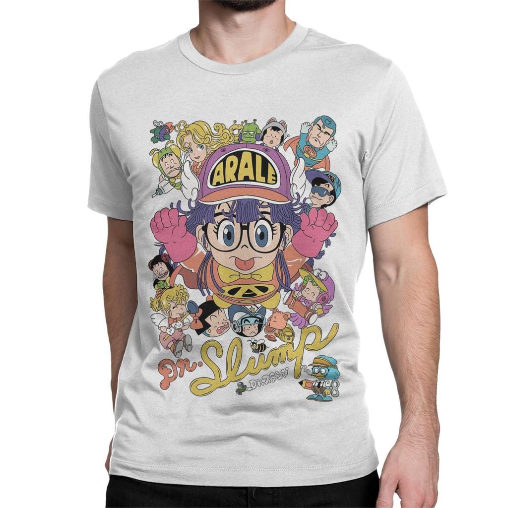 Men Women's T-Shirt Arale Anime Cute Funny 100% Cotton Tee Shirt Short Sleeve Dr Slump T Shirts Crew Neck Tops Gift Idea