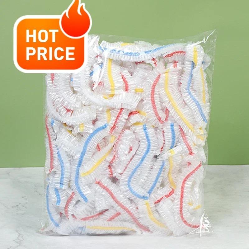 Reusable Disposable Food Cover Plastic Wrap, Durable Elastic Food Lids for Bowls Plates, Stretchable Kitchen Food Saver Bag for Fresh Keeping Storage