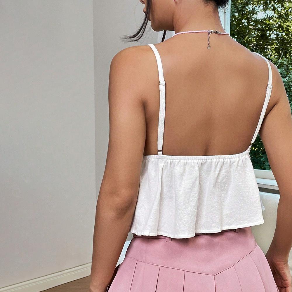 Sexy Slim Kurze Weste Neckholder Topneu Ärmelloses Oberbekleidungs-Top